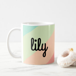 Mug Cadeau personnalisé arc-en-ciel pastel