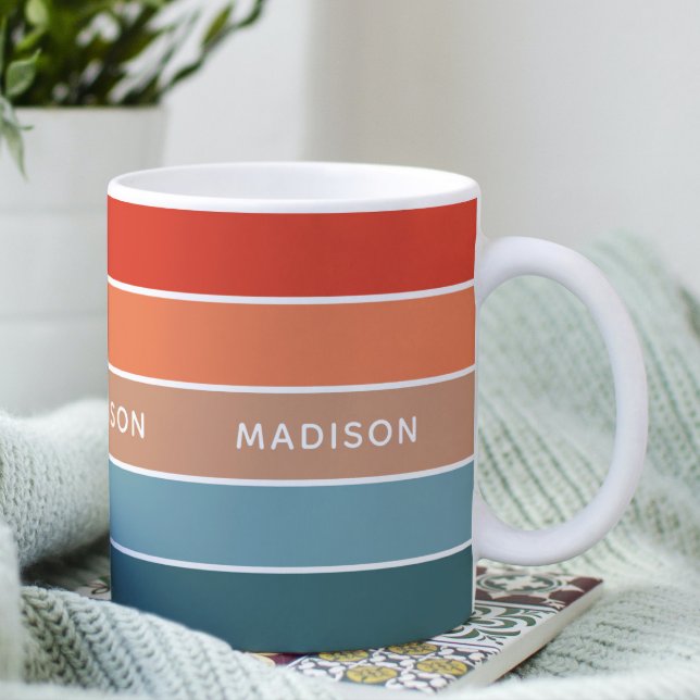 Mug Cadeau personnalisé avec nom et bloc de couleur de (Créateur téléchargé)