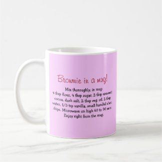 Mug cadeau personnalisé brownie avec recette