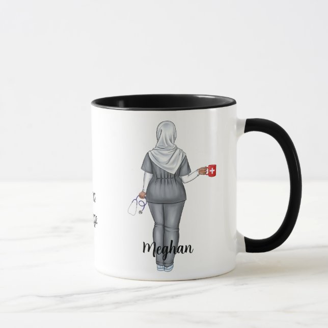 Mug Cadeau personnalisé CNA (femme musulmane) (Droite)