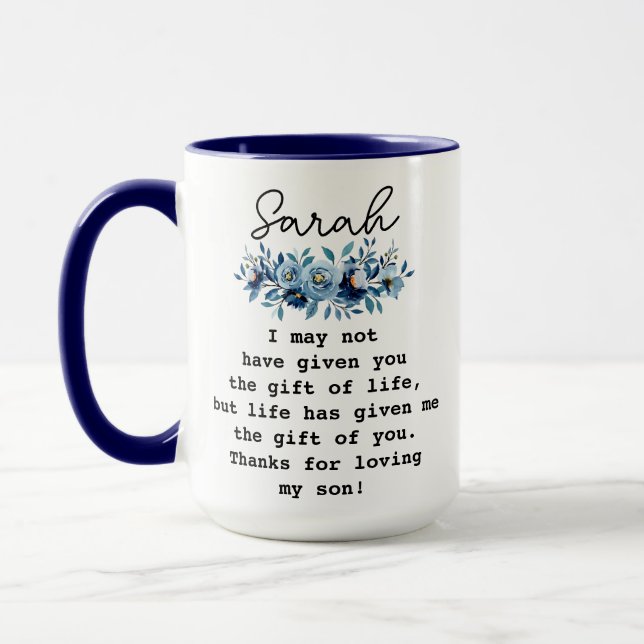 Mug Cadeau personnalisé de belle-mère à belle-fille Fu (Gauche)