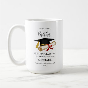 Mug Cadeau personnalisé de fin d'études pour frère ave