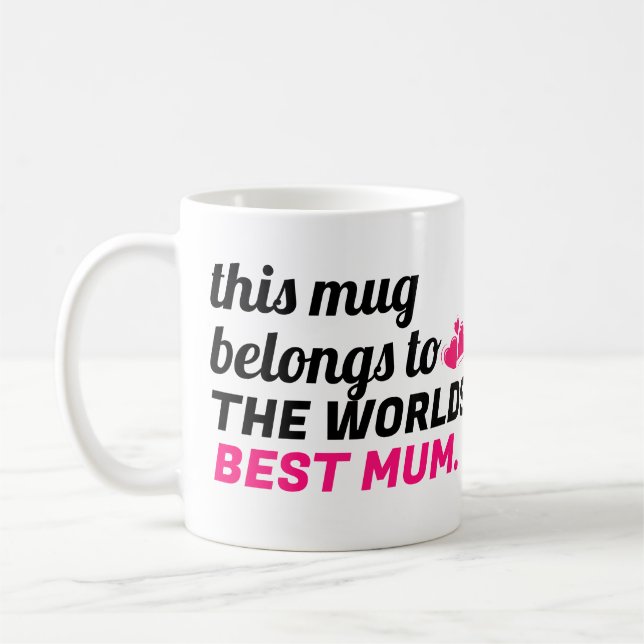 Mug cadeau personnalisé de la fête des mères (Gauche)