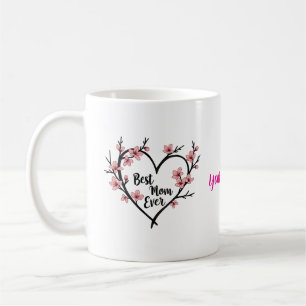 Mug Cadeau personnalisé de la fête des Mères avec cœur