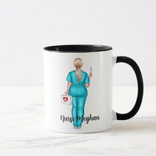 Mug Cadeau personnalisé de l'infirmière LPN (blonde)