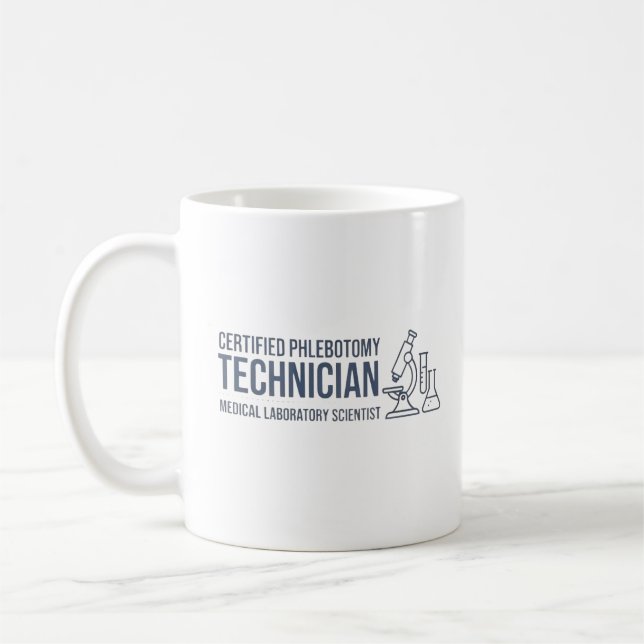 Mug Cadeau personnalisé de technicien en phlébotomie c (Gauche)