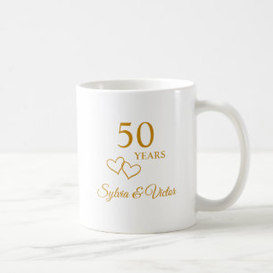 Mug Cadeau Personnalisé Élégant Moderne pour 50e Anniv