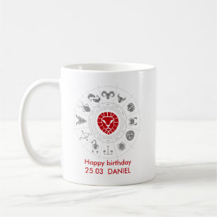 Mug Cadeau personnalisé Leo Zodiac Anniversaire
