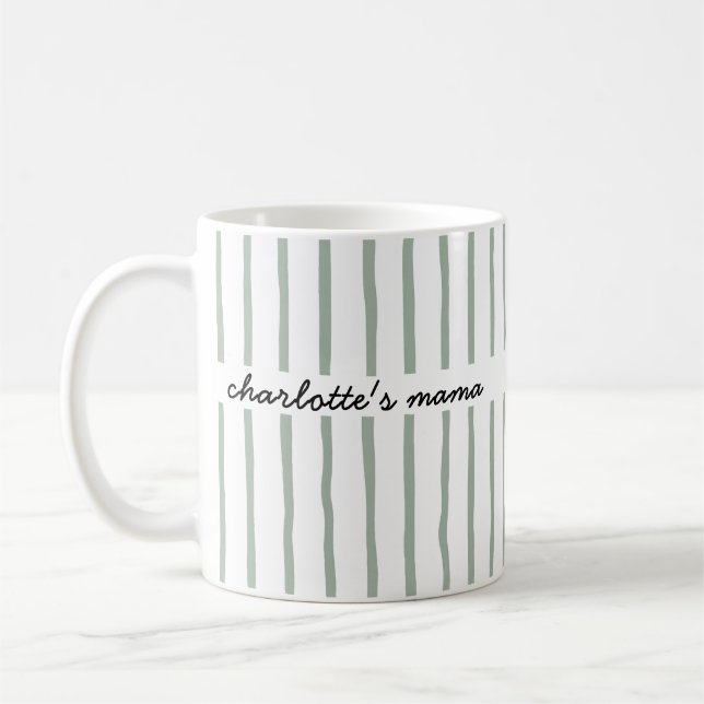 Mug Cadeau personnalisé Mama avec le nom de l'enfant e (Gauche)