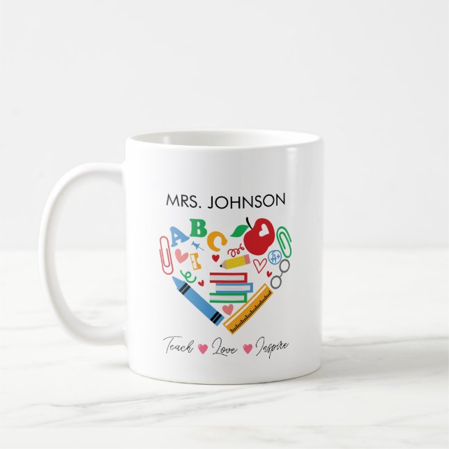 Mug Cadeau personnalisé Merci enseignant (Gauche)