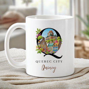 Mug Cadeau Personnalisé Monogramme Lettre Q Ville de Q