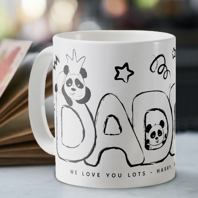 Mug Cadeau personnalisé Papa Panda Mignon (Cute Panda Daddy Coffee Mug)