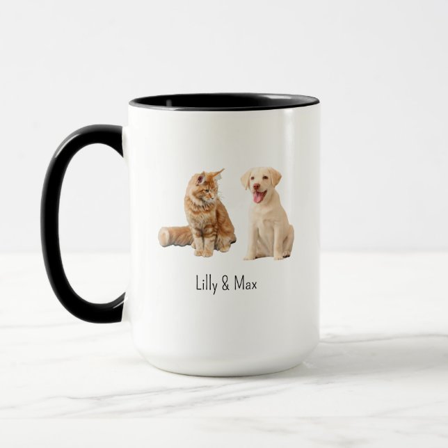 Mug Cadeau Personnalisé Pet Personnalisé Café Pour Ani (Gauche)