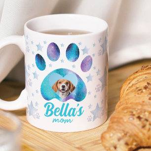 Mug Cadeau personnalisé Photo Parties scintillant bleu