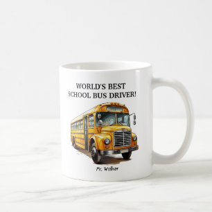 Mug Cadeau personnalisé pour chauffeur de bus scolaire