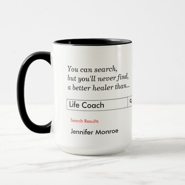 Mug Cadeau personnalisé pour coach de vie (Gauche)