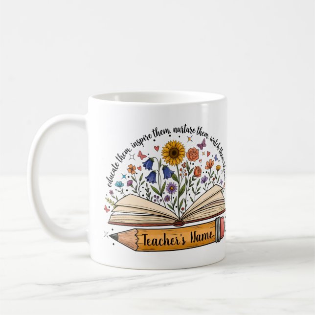 Mug Cadeau Personnalisé pour Enseignant (Gauche)