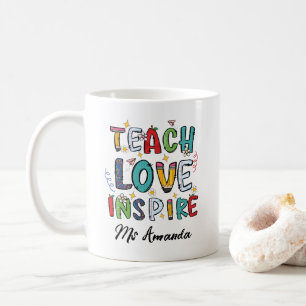 Mug Cadeau personnalisé pour enseignant 'Enseigner Amo