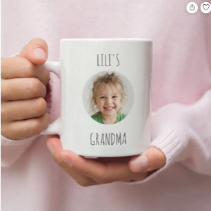 Mug Cadeau personnalisé pour grand-mère Visage de pe
