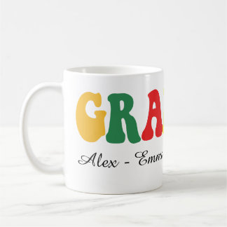Mug Cadeau personnalisé pour grand-père avec les noms