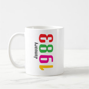 Mug Cadeau personnalisé pour le mois et l'année de nai