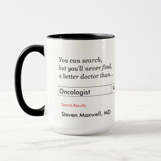 Mug Cadeau personnalisé pour oncologue (Gauche)