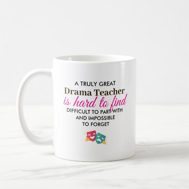 Mug Cadeau personnalisé pour professeur d'art dramatiq (Gauche)