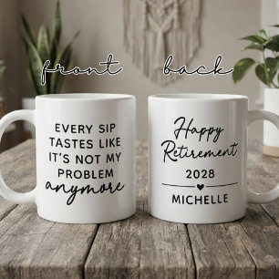 Mug Cadeau personnalisé pour une fête de retraite pour