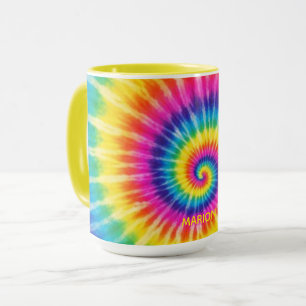 Mug Cadeau personnalisé Tie-Dye coloré