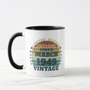 Mug Cadeau personnalisé vintage de 75e anniversaire