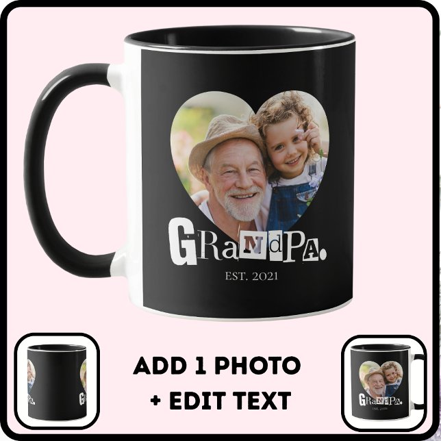 Mug Cadeau Photo de Papy pour Grand-Père (Créateur téléchargé)
