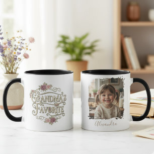 Mug Cadeau photo de petit-enfant préféré de grand-mère