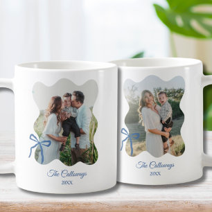 Mug Cadeau photo famille pour maman 2-Photo Blue Bow