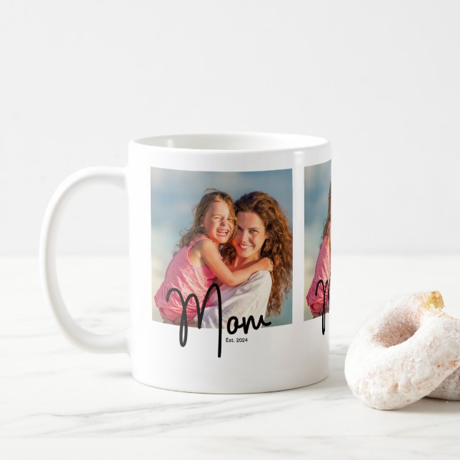 Mug Cadeau photo Maman Fondée  (Avec donut)