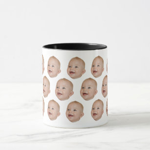 Mug Cadeau photo personnalisé visage bébé multiple pou