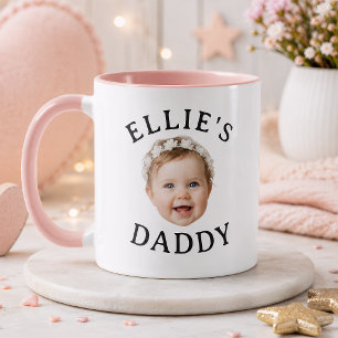 Mug Cadeau photo personnalisé visage de bébé Papa Mama