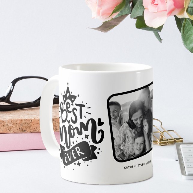 Mug Cadeau photo 'Reine Meilleure Maman' (Créateur téléchargé)