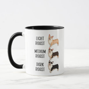 Mug Cadeau pour amateur de café Corgi Léger Moyen Fonc