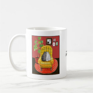 Mug Cadeau pour amateur de chat noir câlin et de chat