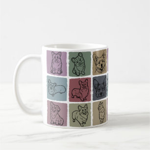 Mug Cadeau pour amateur de Corgi mignon Vaisselle Rétr