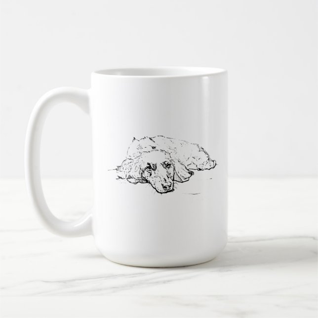 Mug Cadeau pour amoureux de teckel, Maman de chien dac (Gauche)