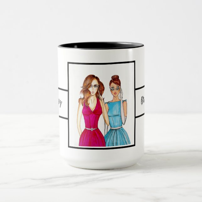 Mug Cadeau pour demoiselles d'honneur Ringer 15oz (Centre)