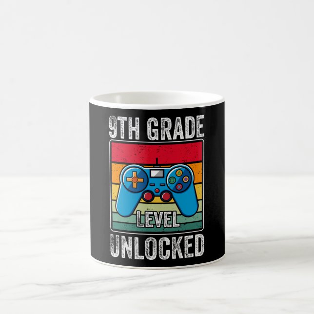 Mug Cadeau pour élève de niveau 9ème débloqué jeu vidé (Centre)