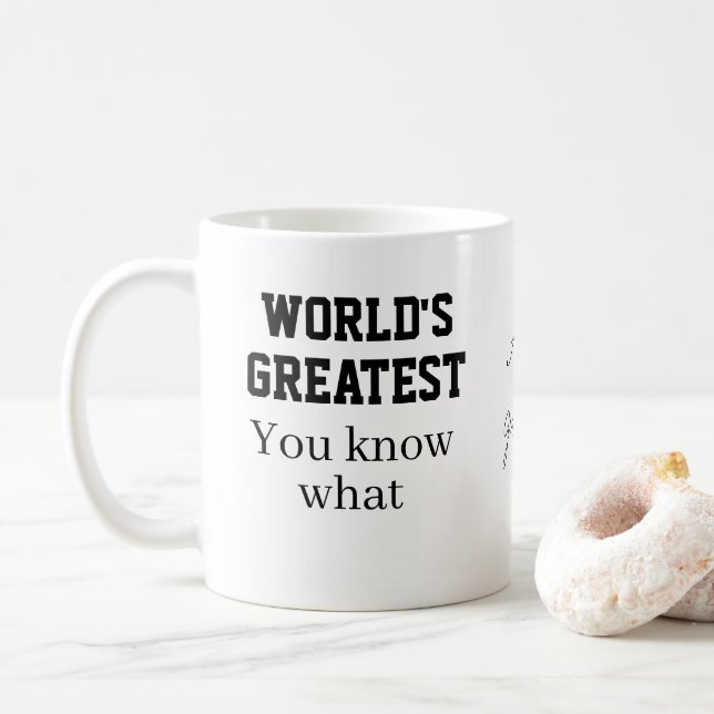 Mug Cadeau pour employé de bureau LE MEILLEUR AU MONDE (Avec donut)