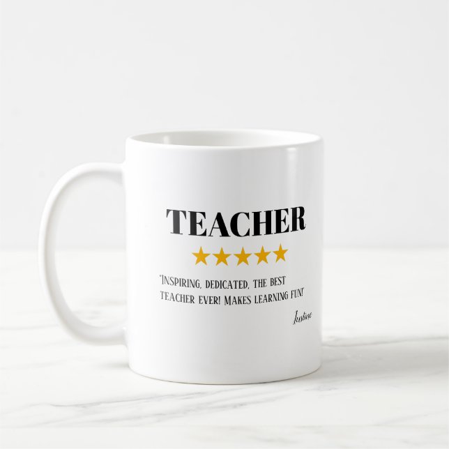 Mug Cadeau pour Enseignant 5 Étoiles | Cadeau Incroyab (Gauche)