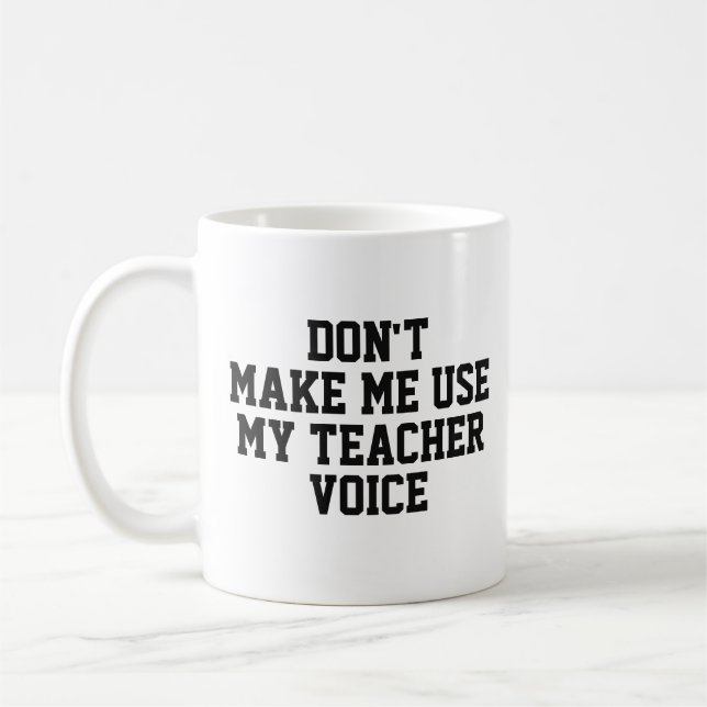 Mug Cadeau pour Enseignant | Mug de Citation Drôle (Gauche)