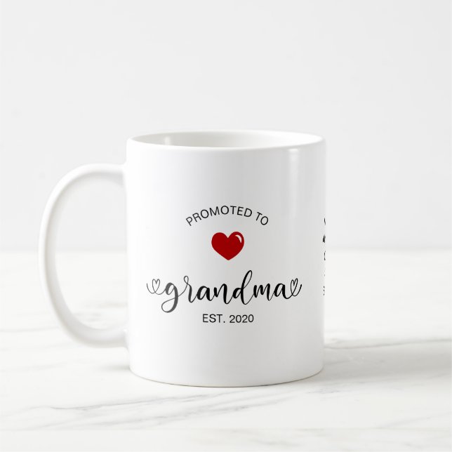 Mug Cadeau pour grand-mère promue grand-mère (Gauche)