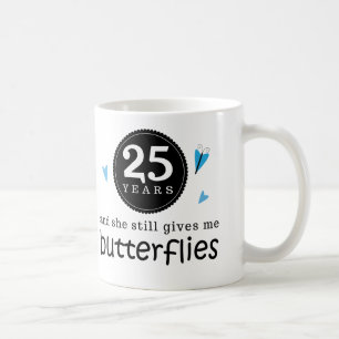 Mug Cadeau pour le 25ème papillon d'anniversaire de