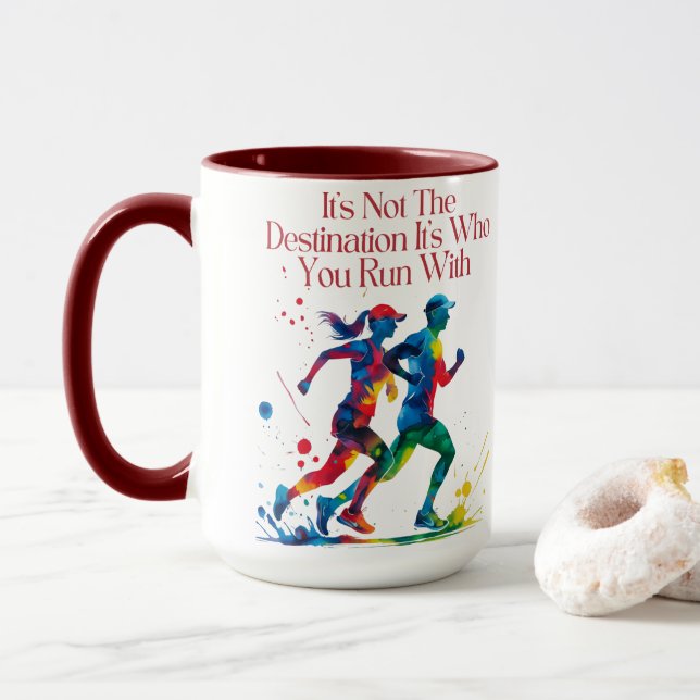Mug Cadeau pour l'exécution du copain Motivational Run (Avec donut)