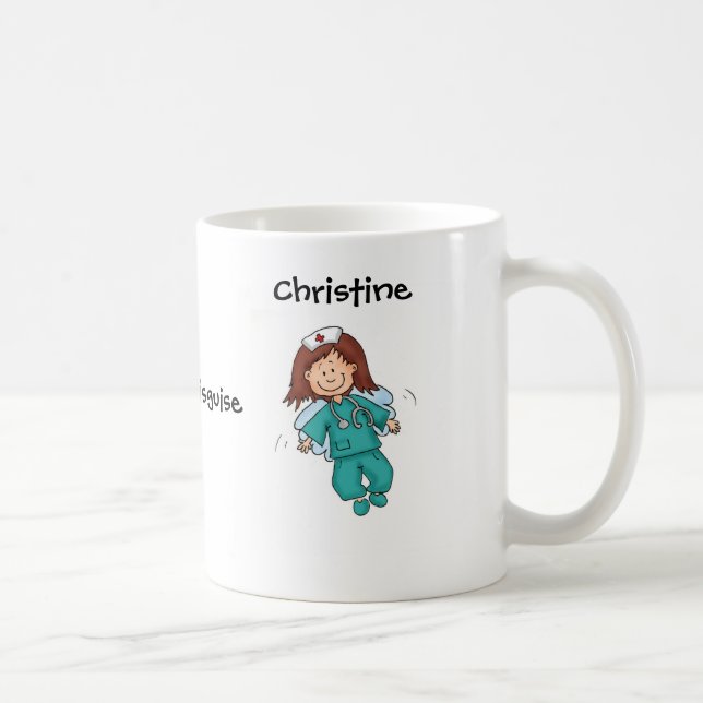 Mug Cadeau pour l'infirmière - ange dans le (Droite)